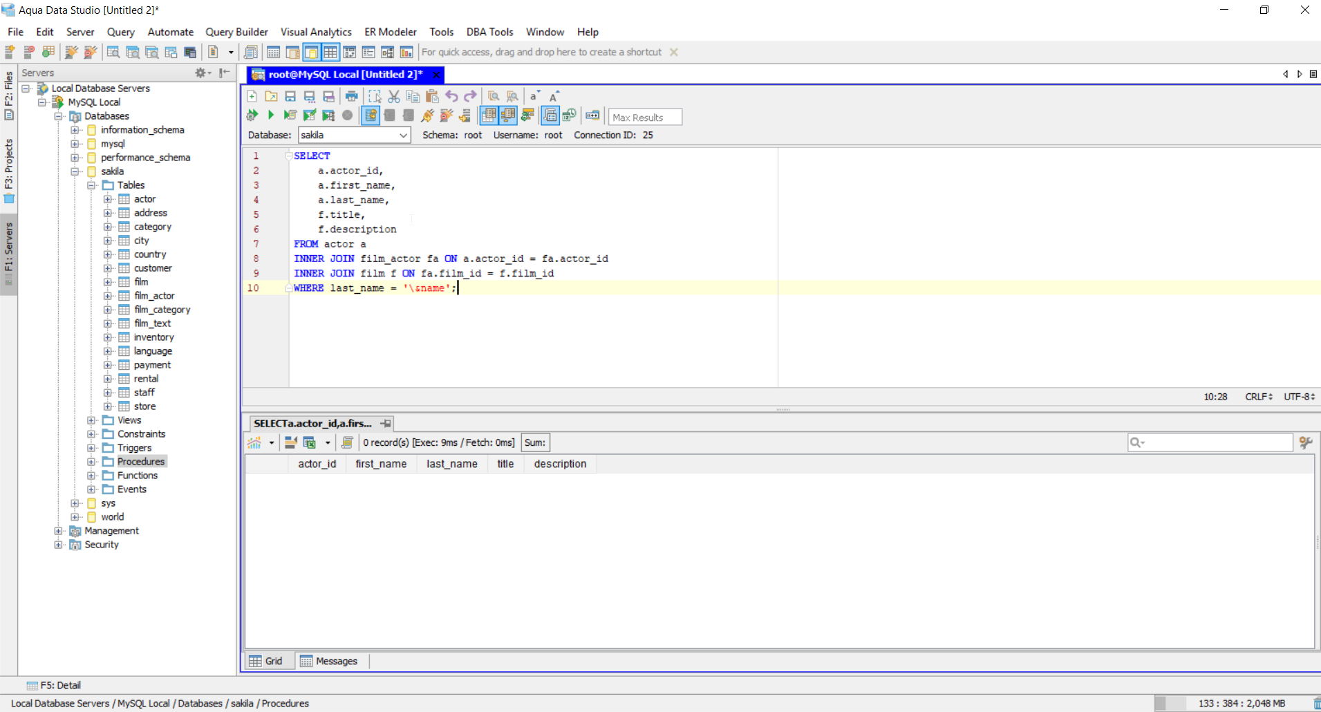 Parameter in SQL