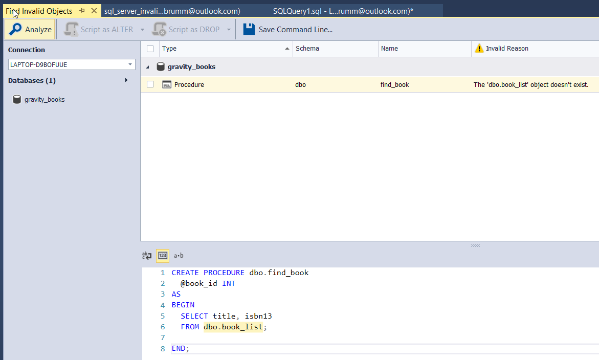 find invalid run