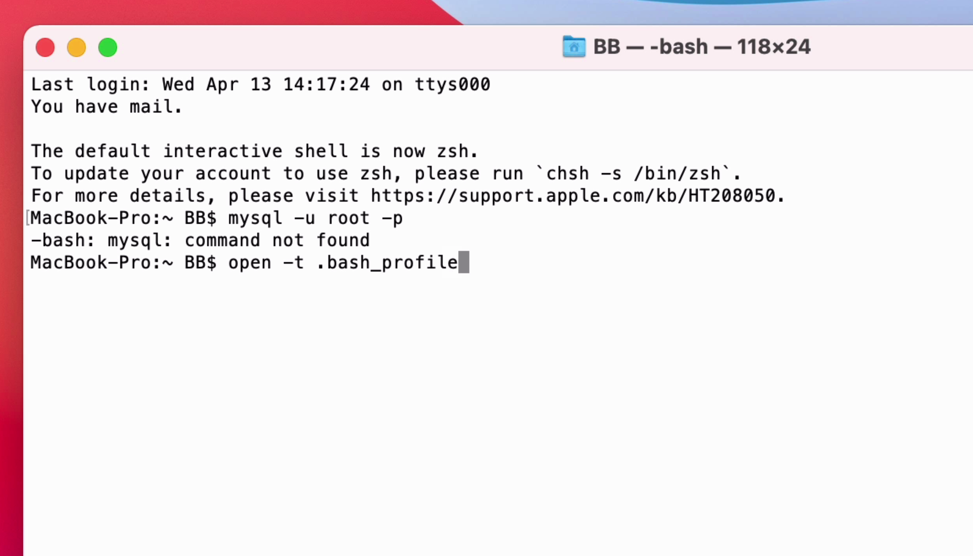 mysql dmg 20