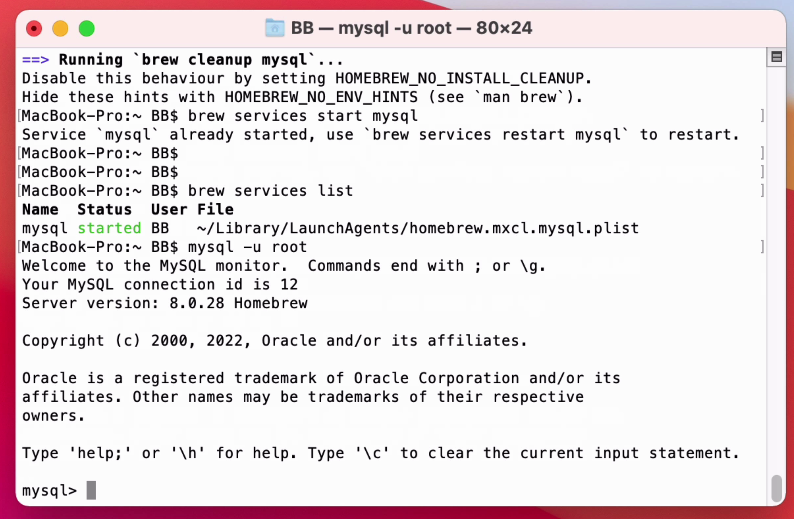 mysql homebrew 13