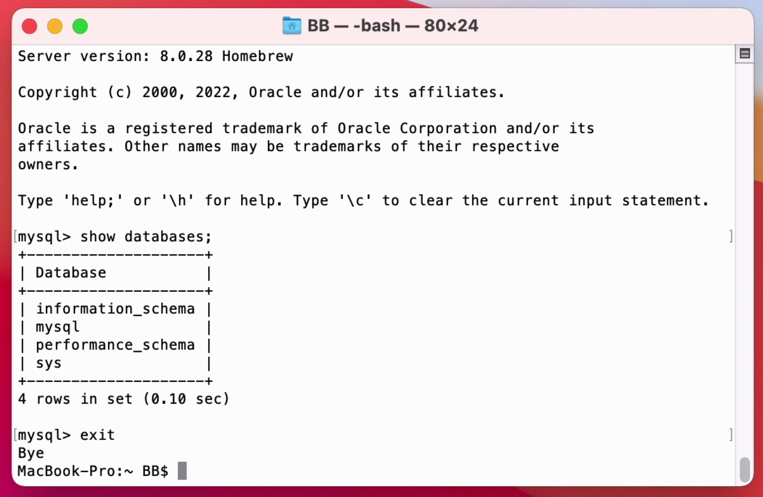 mysql homebrew 15