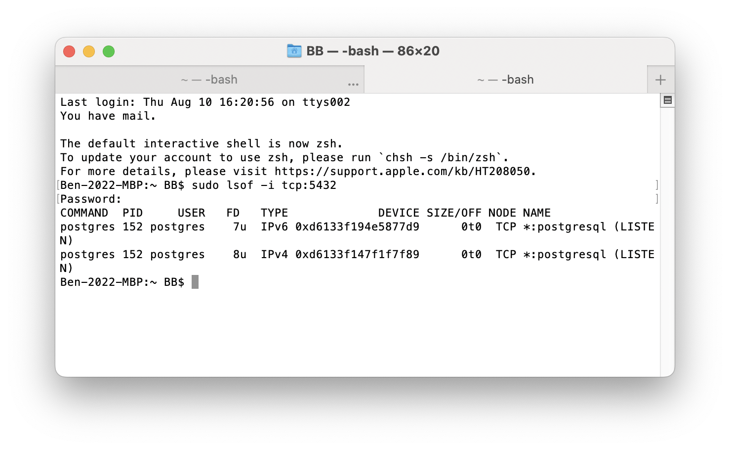 homebrew postgres 10