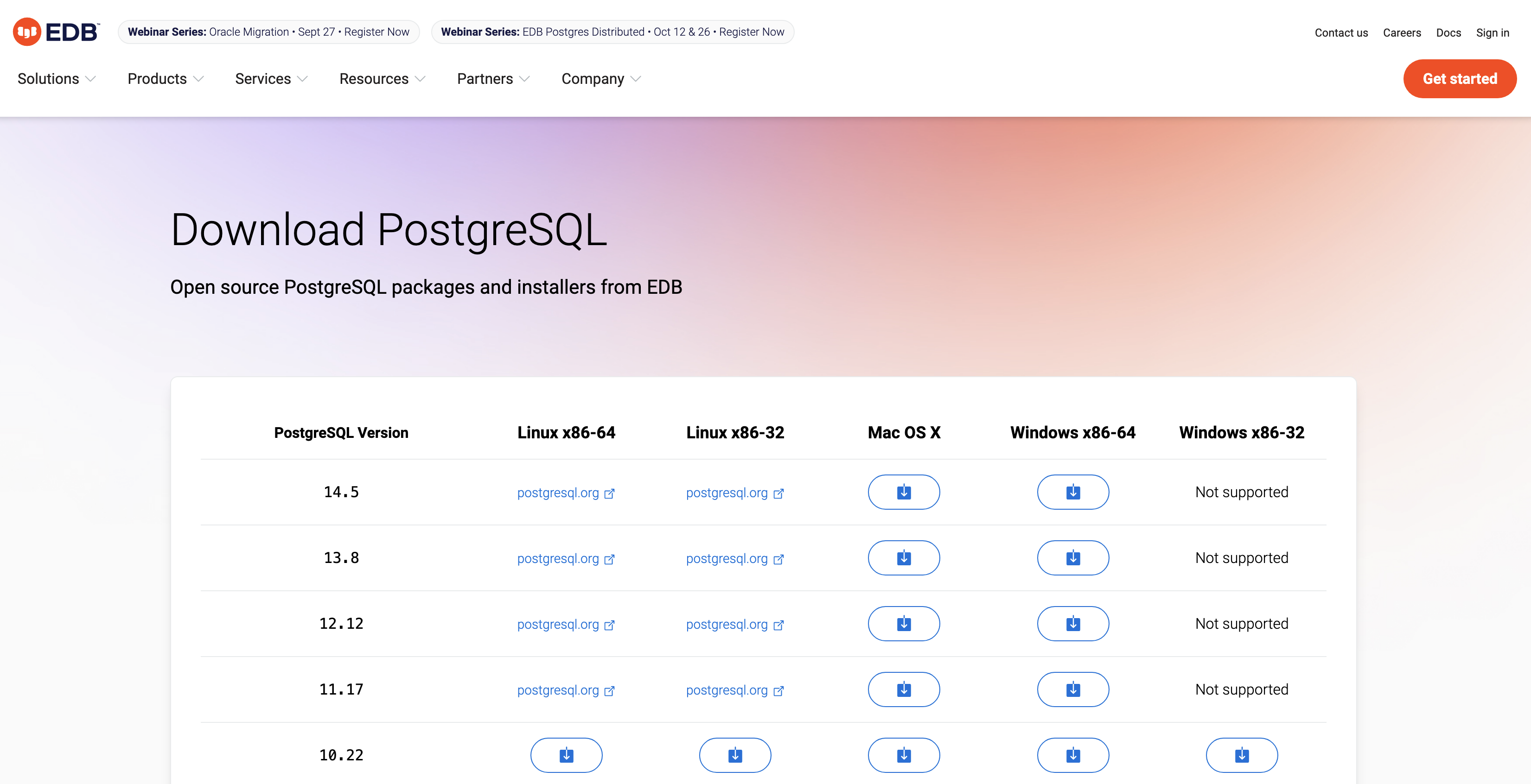 edb download postgres