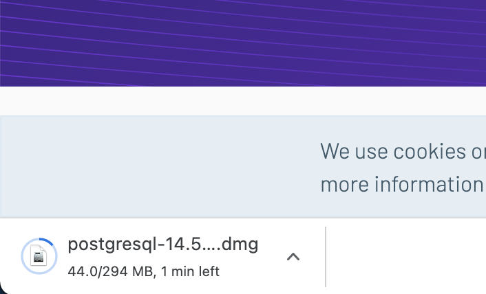 postgres dmg file downloading