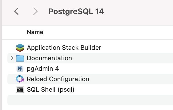 postgres folder