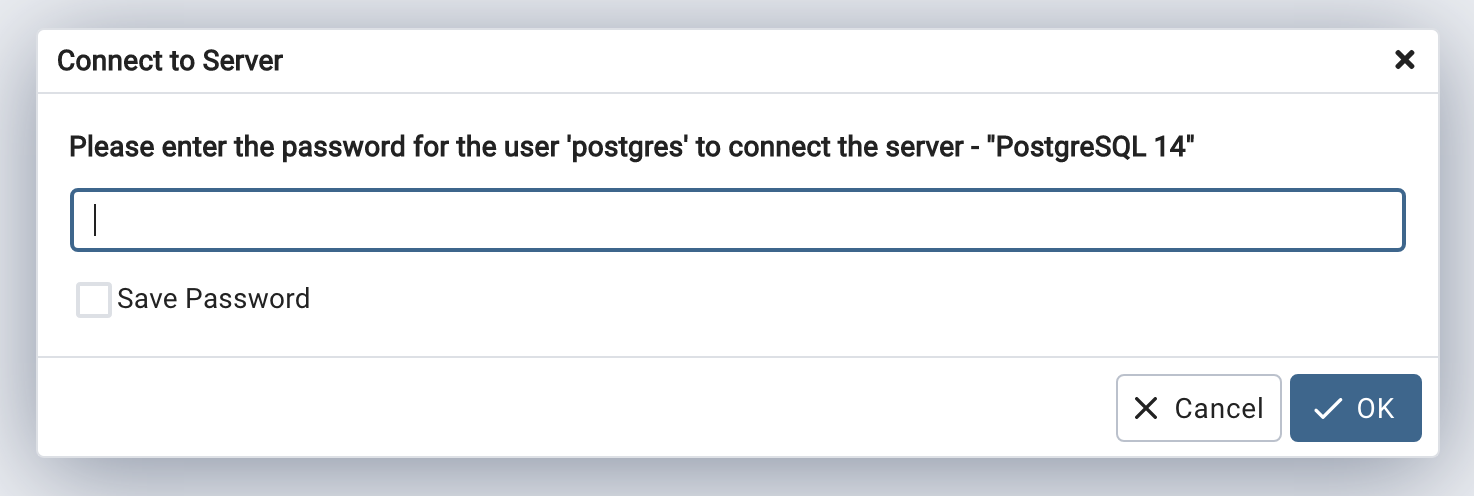 enter password