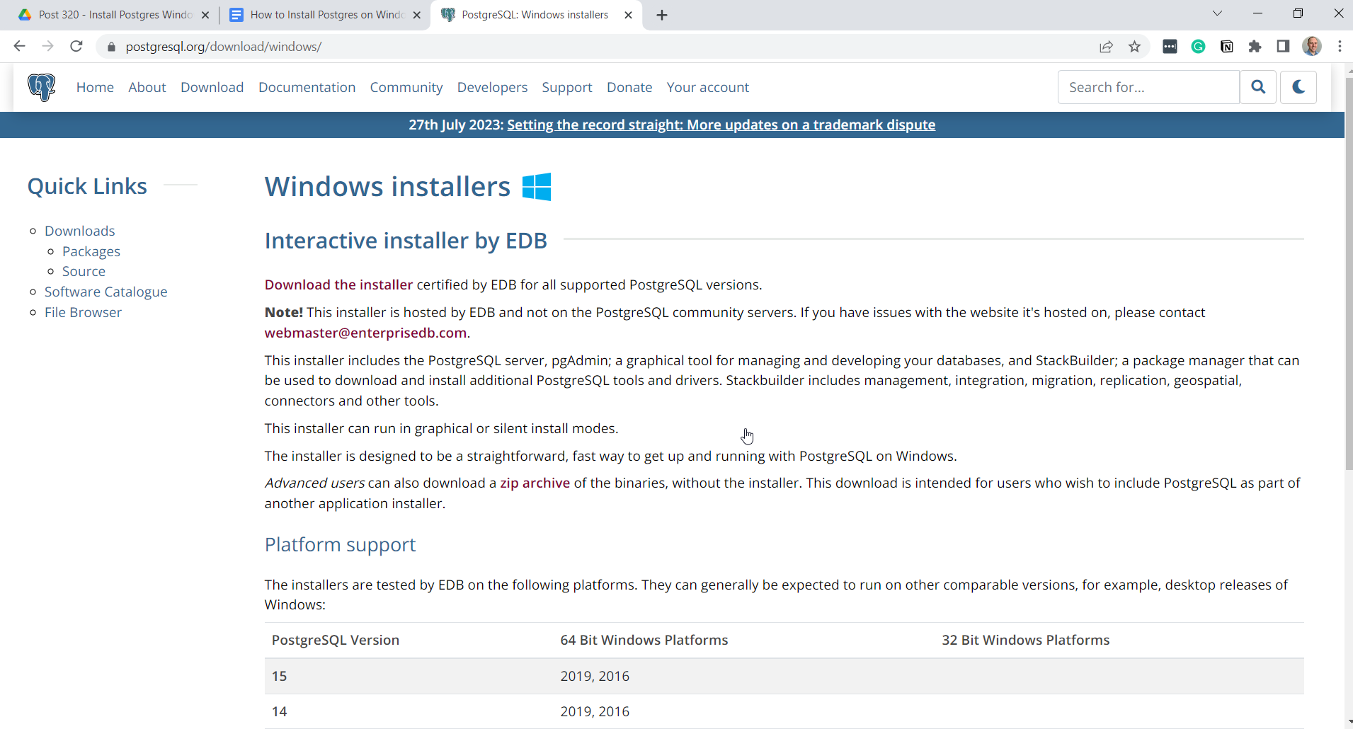 install postgres 03