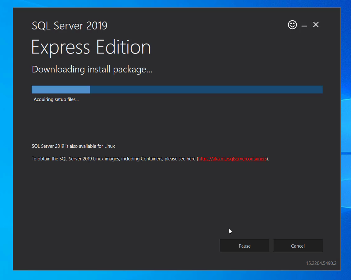 install sql server 09