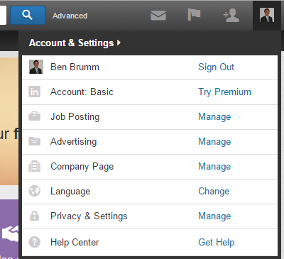 LinkedIn Account Settings