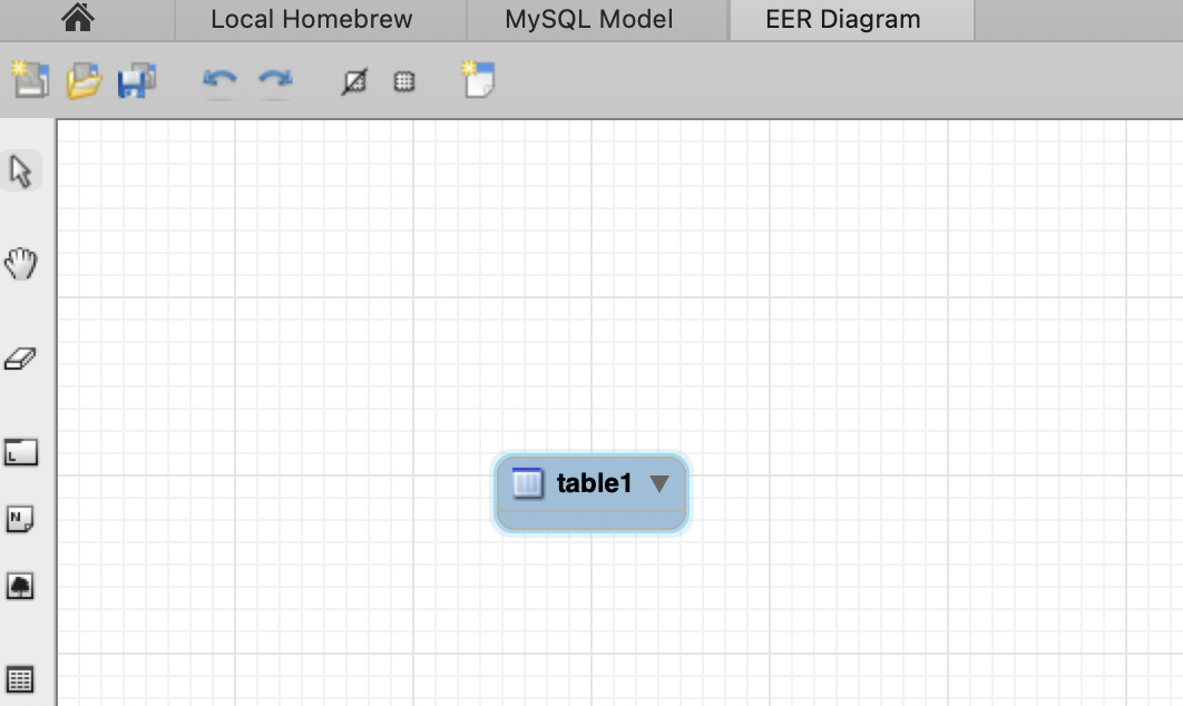mysql workbench table added