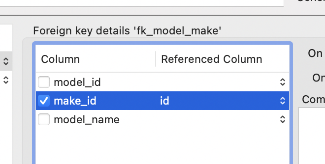 mysql workbench fk column
