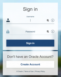 Oracle Sign In