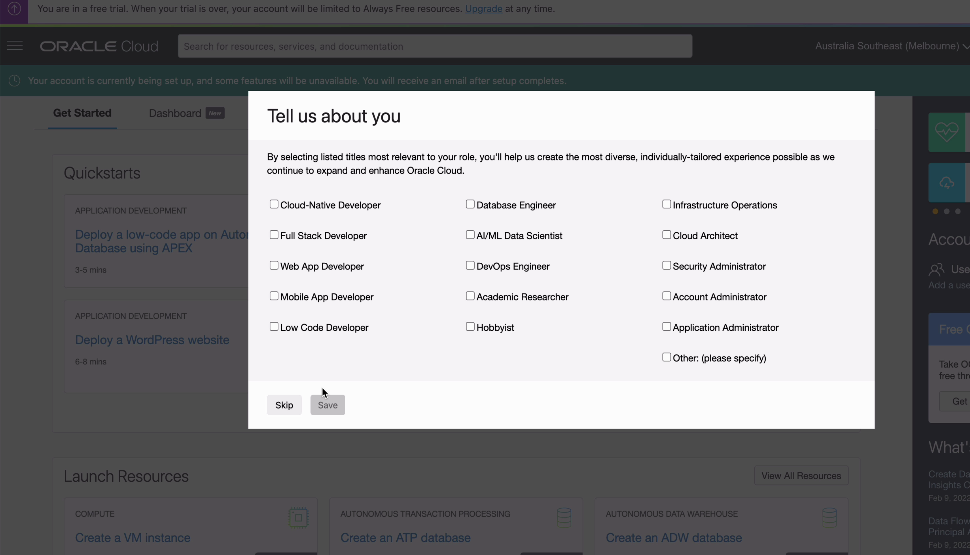 oracle free cloud 12