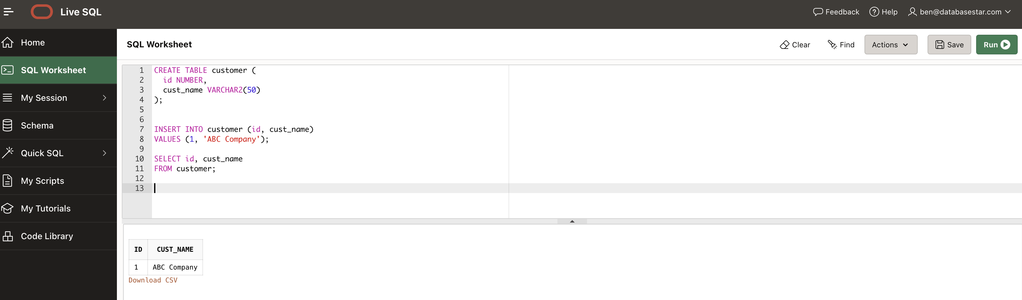 10 worksheet and results