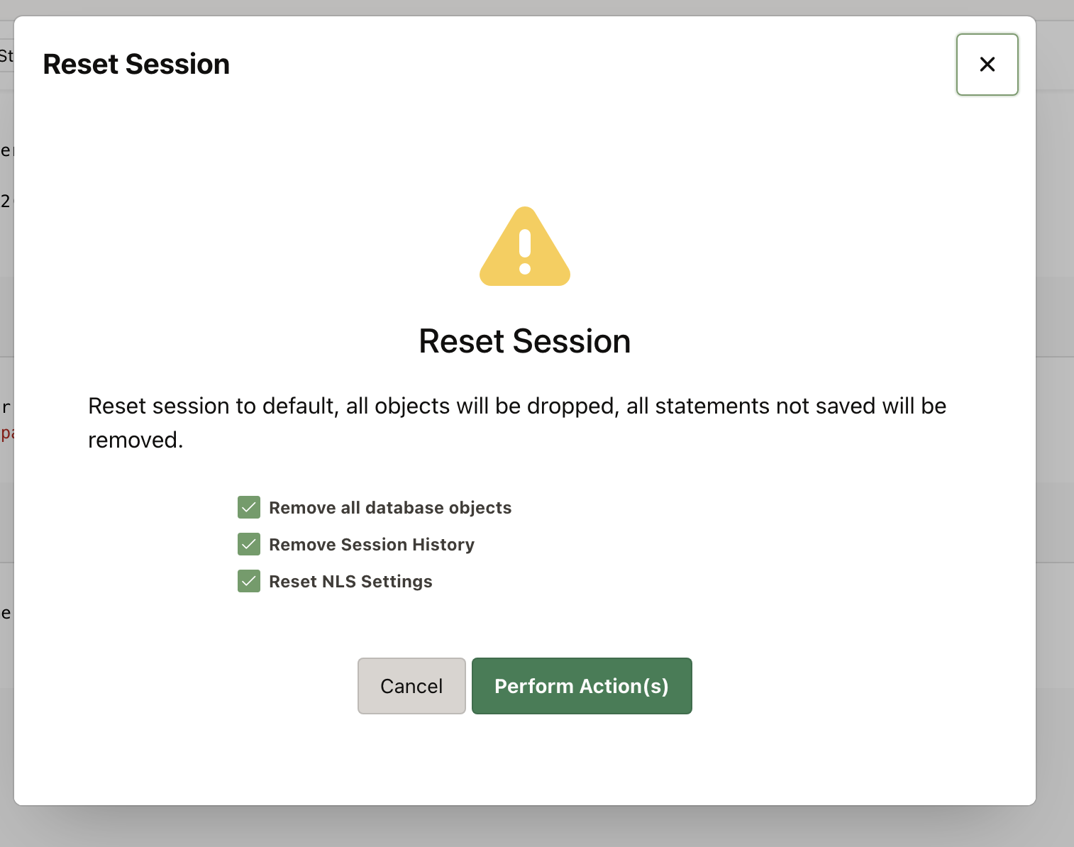 20 reset session