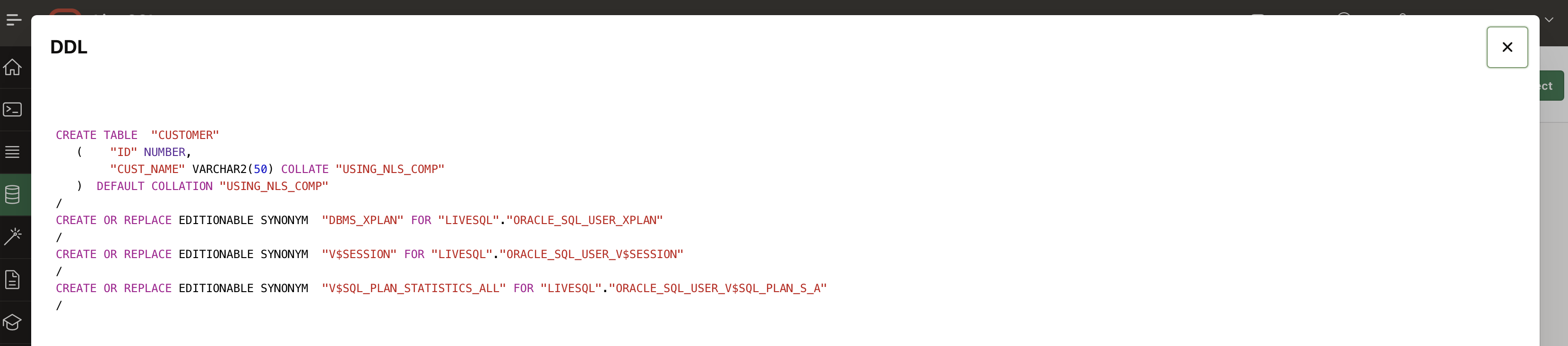 31 generate ddl