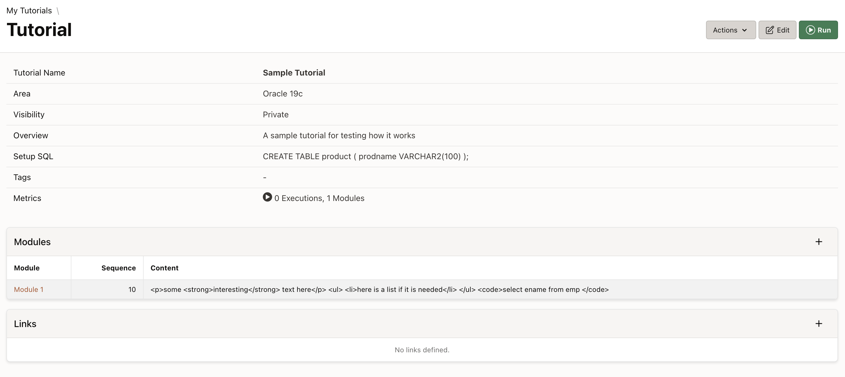 45 tutorial and module