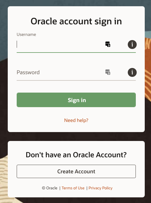 Oracle Login