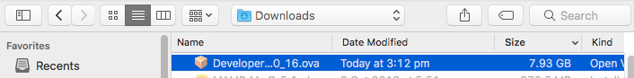 VirtualBox OVA open file