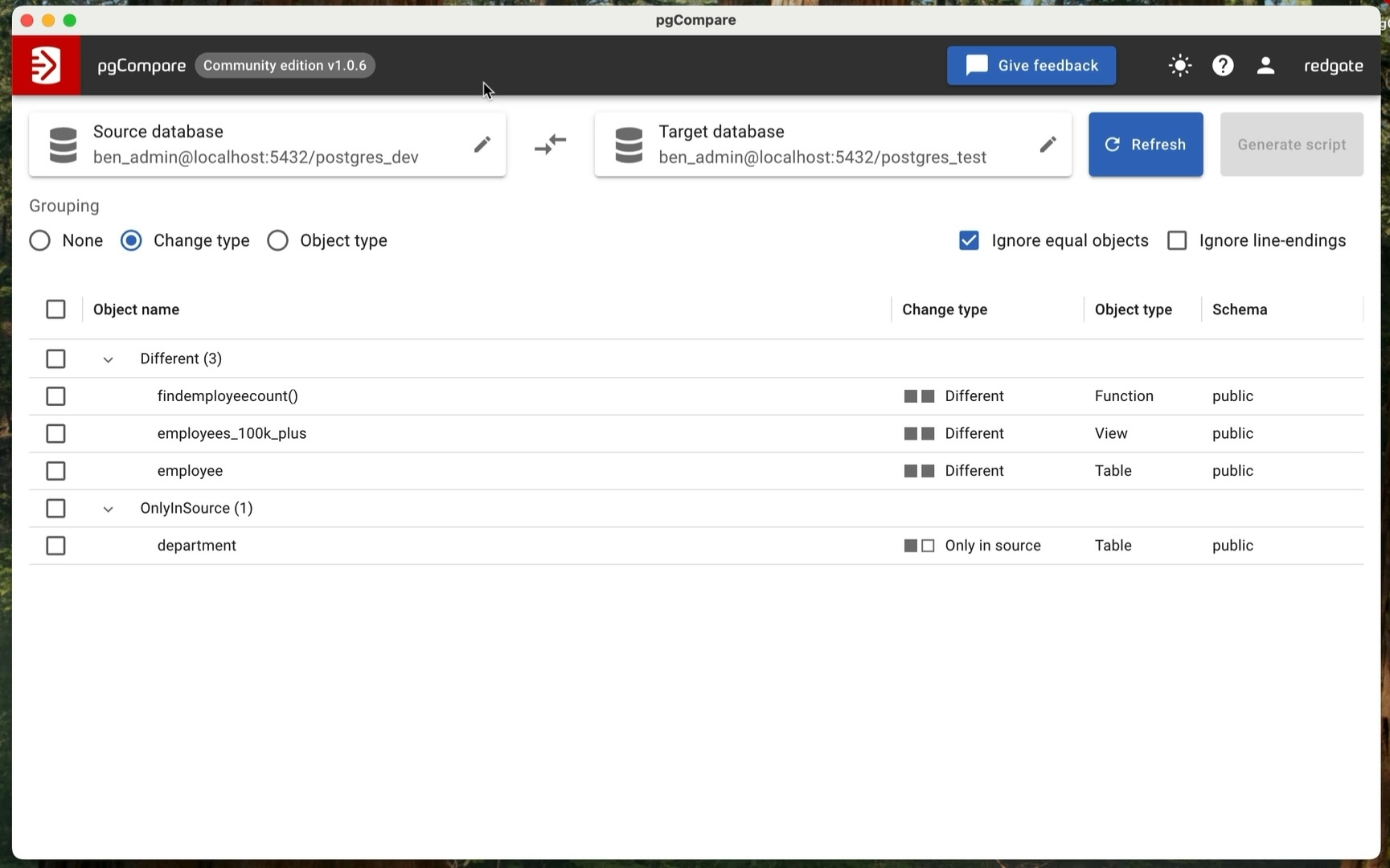 pgCompare tool