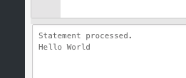 LiveSQL statement processed