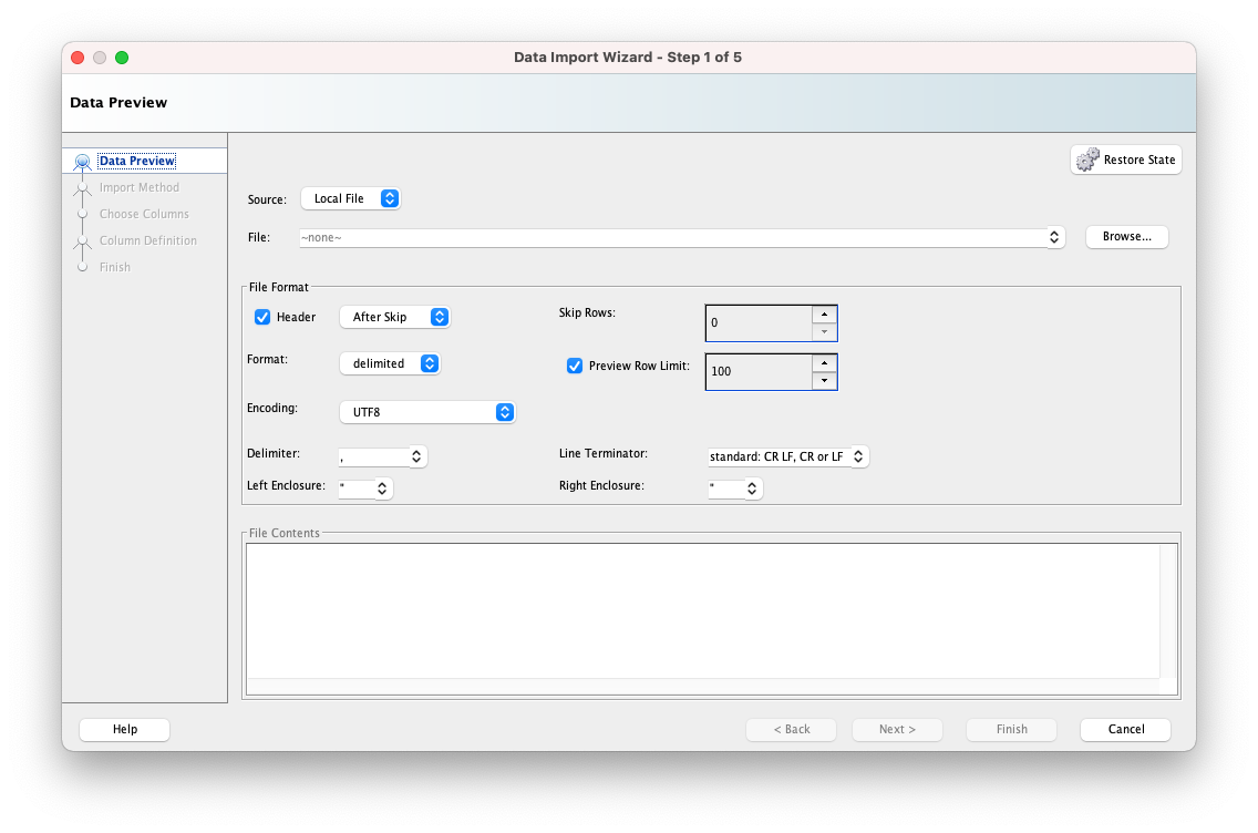 sql developer import 03
