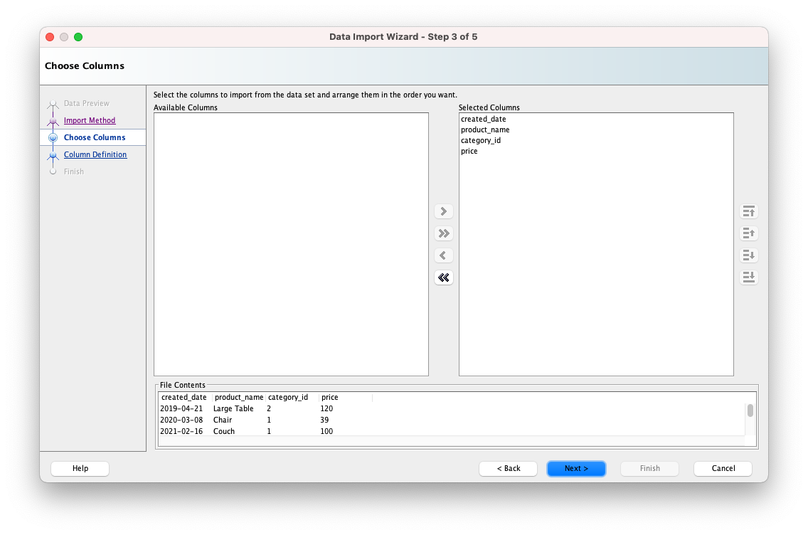 sql developer import 09