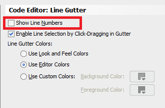 SQL Developer - Show Line Numbers option