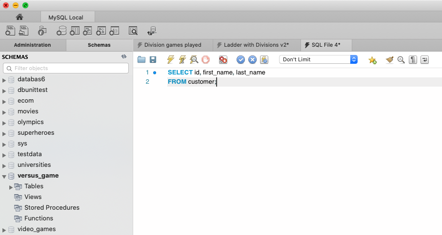 mysql workbench