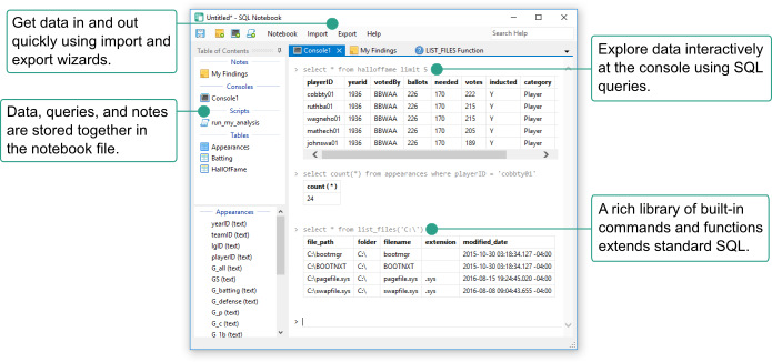 sql notebook