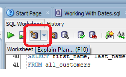 Explain Plan in SQL Developer