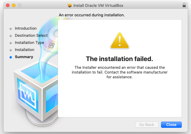 VirtualBox Install Failed