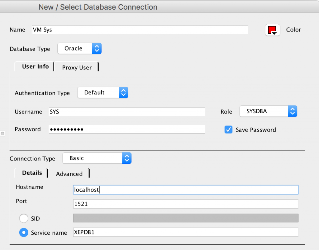 Sid и service name. DB connected Type Sid. Prilojeniya service name. Sys users