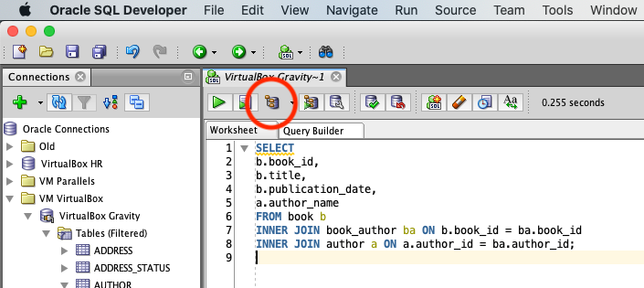 sql dev execution plan 1